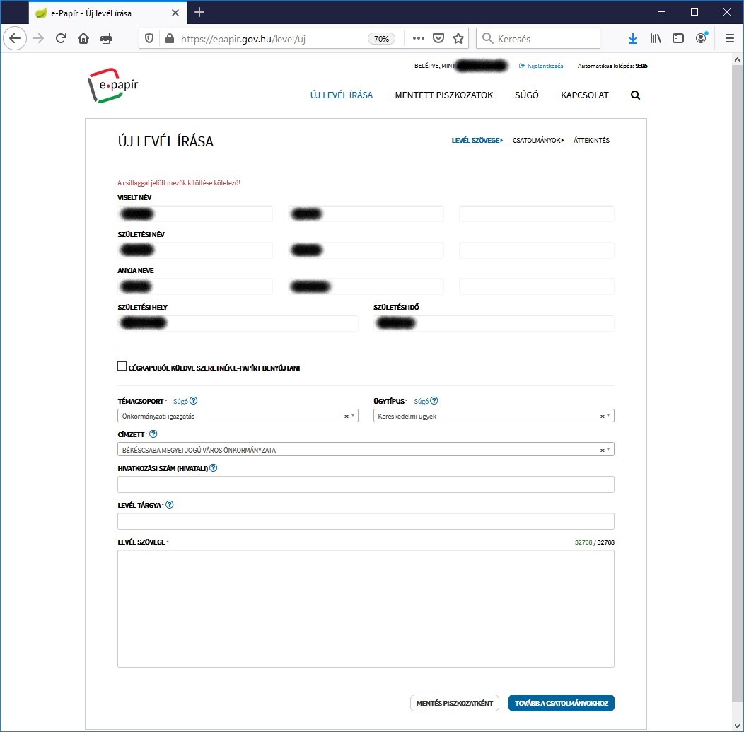 Békéscsaba Megyei Jogú Város weblapja