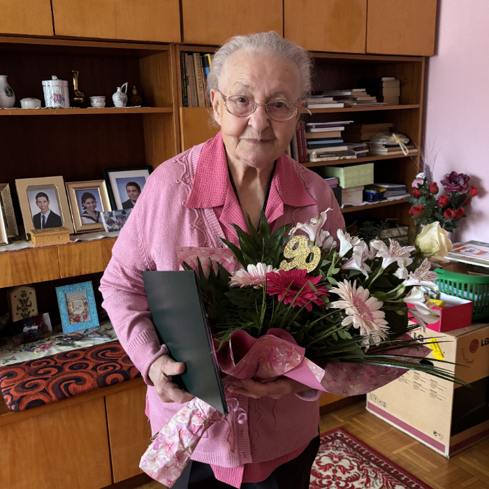 Ancsin Pálné köszöntése 90. születésnapja alkalmából