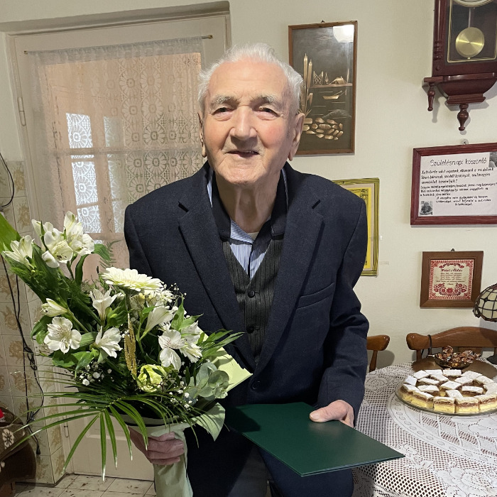 Petrovszki János köszöntése 95. születésnapja alkalmából