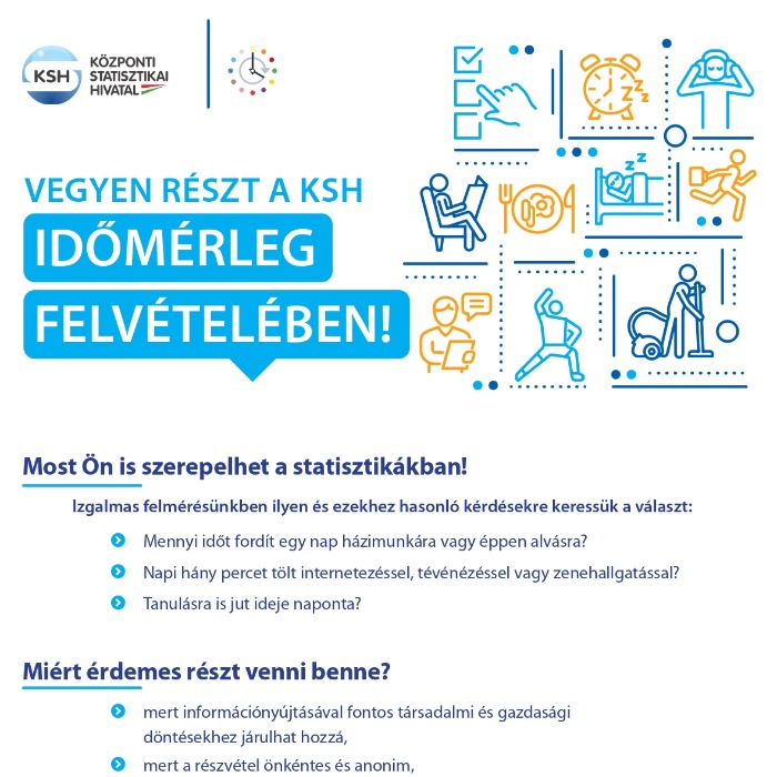 Vegyen részt a KSH időmérleg felvételében!